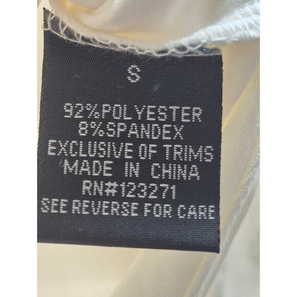 Harper & Ivy T-Shirt Women Sz Small White Long Sleeve Crew Neck Graphic Soft - Picture 3 of 7